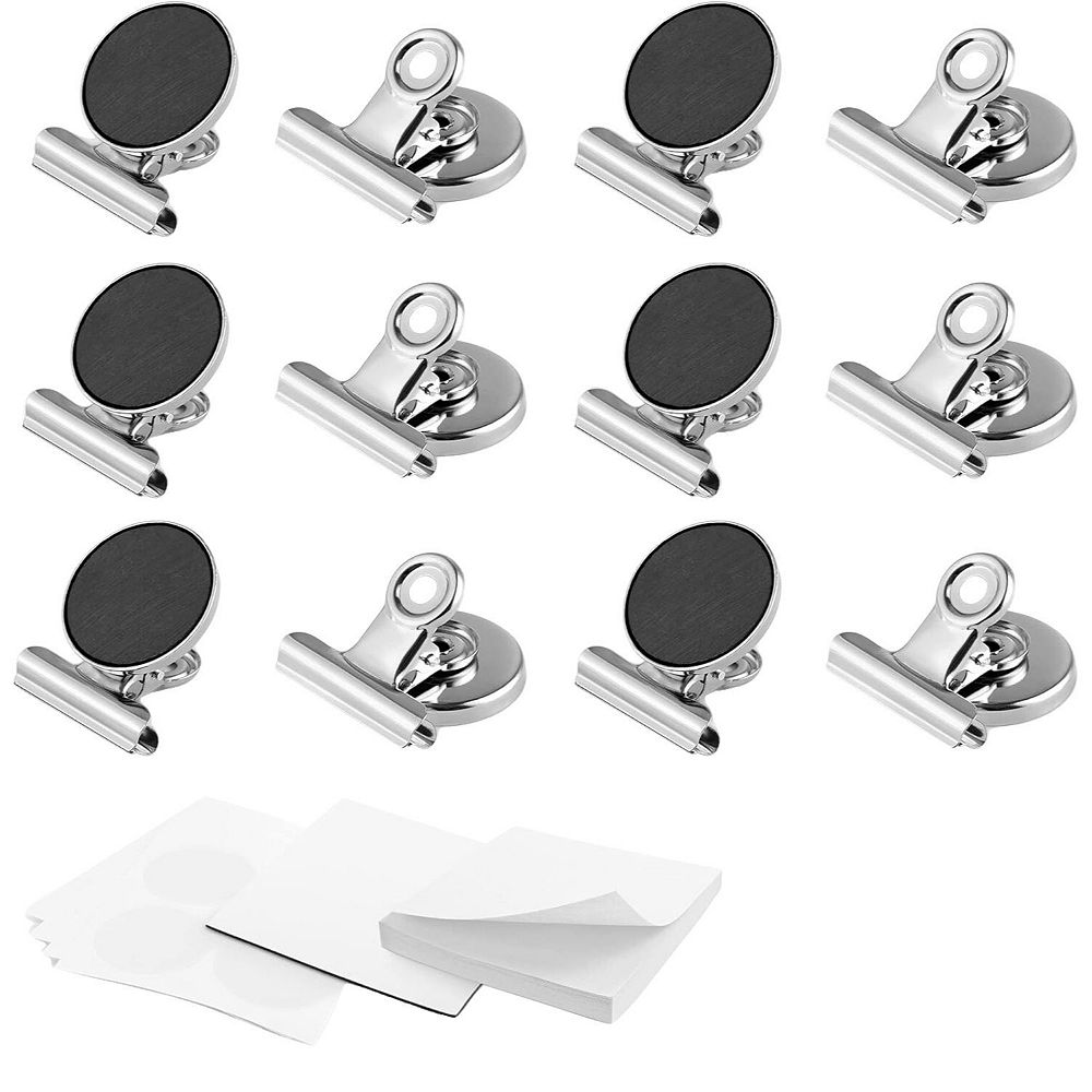 Zulay Kitchen Strong Magnetic Clips for Refrigerator with Notepad - Set ...