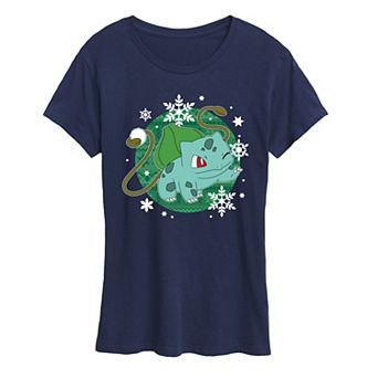 Women's Pokemon Bulba Pattern Graphic Tee