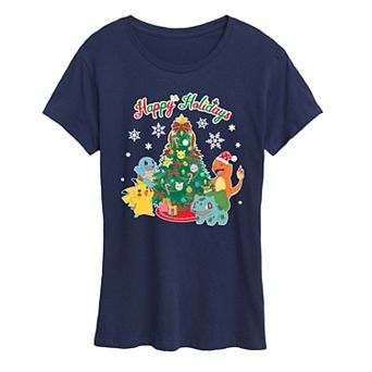 Women's Pokemon Christmas Celebration Graphic Tee