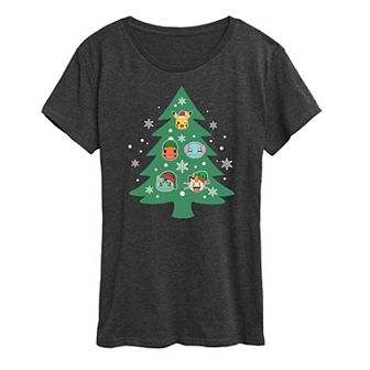 Women's Pokemon Partners Tree Pattern Tee