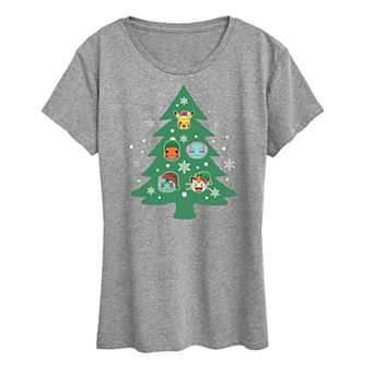 Women's Pokemon Partners Tree Pattern Tee