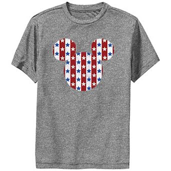 Disney's Mickey Mouse Boys 8-20 Stars & Stripes Print Performance Tee