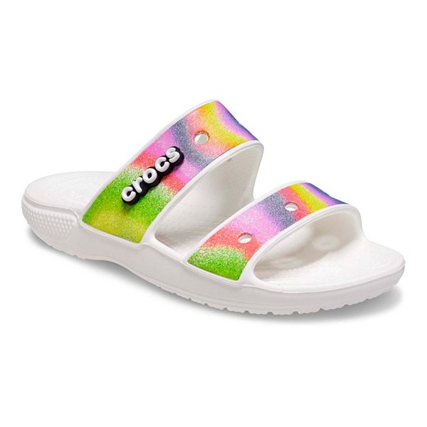 Crocs rainbow slides sale