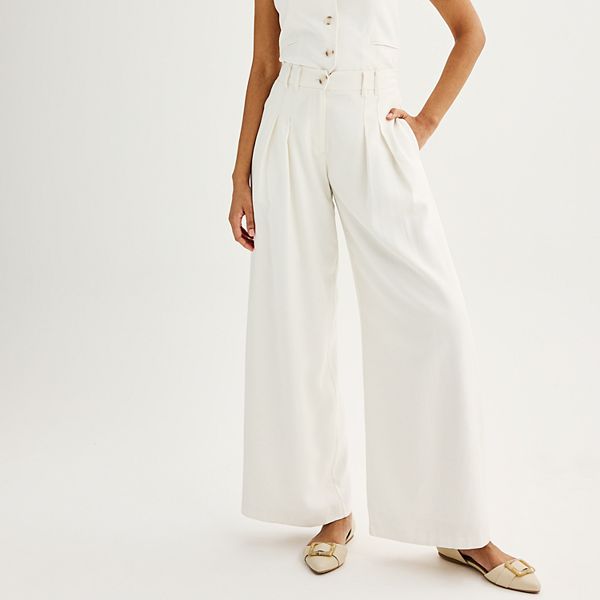Women's Nine West Pintuck Linen Pants