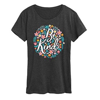 Women's Be Kind Flowers Graphic Tee