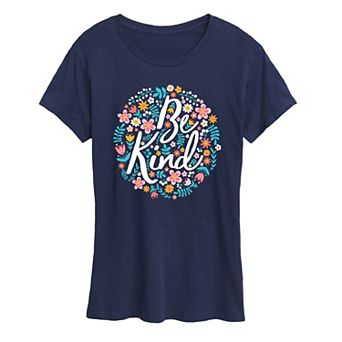 Women's Be Kind Flowers Graphic Tee