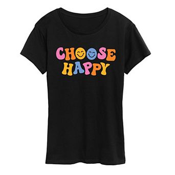 Women's Choose Happy Graphic Tee