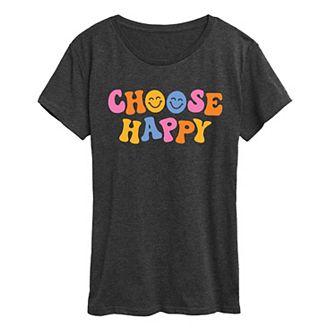 Women's Choose Happy Graphic Tee