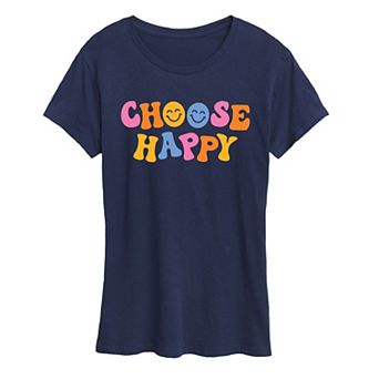 Women's Choose Happy Graphic Tee