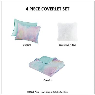 Intelligent Design Karissa Watercolor Tie Dye Printed Quilt Set with ...