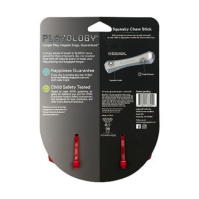 Playology Squeaky Chew Stick Beef Dog Toy