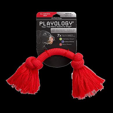 Playology Dri Tech Rope Beef Dog Toy