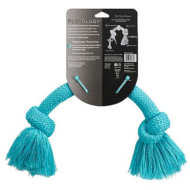 Playology Dri Tech Rope Peanut Butter Dog Toy 