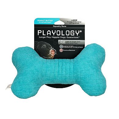 Playology Peanut Butter Scented Large Plush Bone