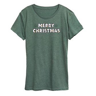 Disney's Winnie The Pooh Women's Merry Christmas Graphic Tee