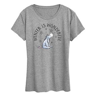 Disney's Winnie The Pooh Eeyore Women's Winter Graphic Tee