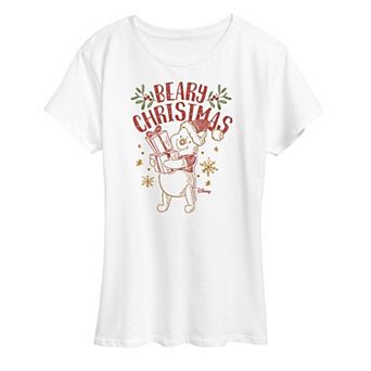 Disney's Winnie The Pooh Women's Beary Christmas Graphic Tee