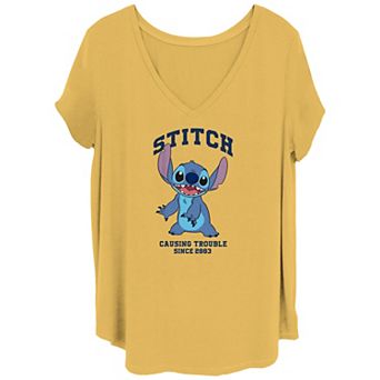 Disney's Lilo & Stitch Juniors' Causing Trouble Since 2003 V Neck Tee