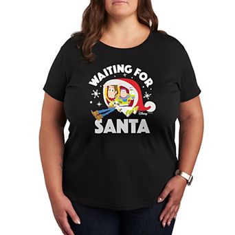 Disney / Pixar's Toy Story Woody & Buzz Lightyear Women's Waiting For Santa Graphic Tee