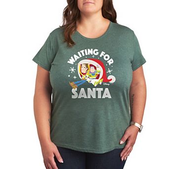 Disney / Pixar's Toy Story Woody & Buzz Lightyear Women's Waiting For Santa Graphic Tee
