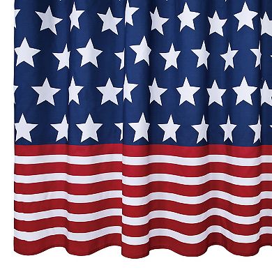 Celebrate Together Americana Textured Stars & Stripes Shower Curtain