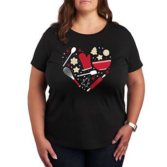 Plus Christmas Baking Heart Graphic Tee