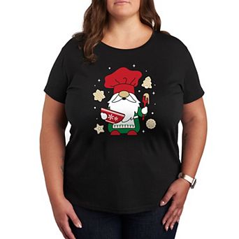 Plus Christmas Baking Gnome Graphic Tee