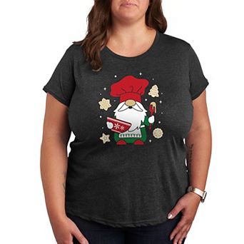 Plus Christmas Baking Gnome Graphic Tee