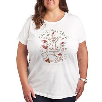 Disney's Winnie The Pooh Plus Christmas Crew Graphic Tee