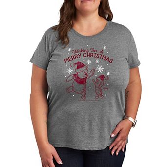Disney's Winnie The Pooh Piglet & Pooh Plus Wishing Graphic Tee
