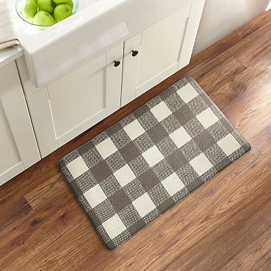 Elrene Home Fashions Farmhouse Living Buffalo Check Rustic Comfort Anti Fatigue Kitchen Mat, 18"x48"