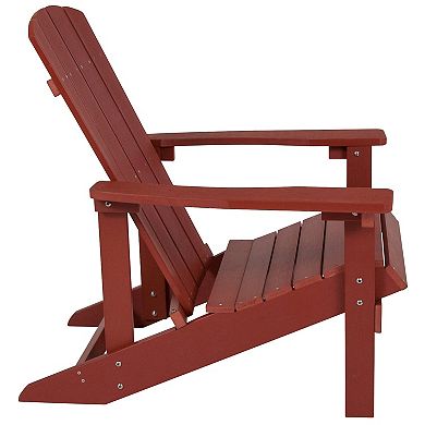 Merrick Lane Set of 4 Poly Resin Adirondack Chairs & Outdoor Star & Moon Firepit