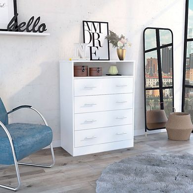 Lagos Four Drawer Dresser, One Shelf, Superior Top