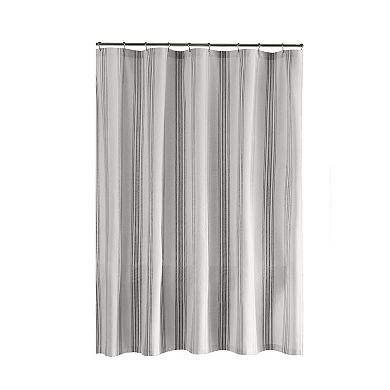Elrene Home Fashions Farmhouse Living Homestead Stripe Fabric Shower Curtain