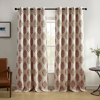 Elrene Home Fashions Navara Medallion Room Darkening Window Curtain