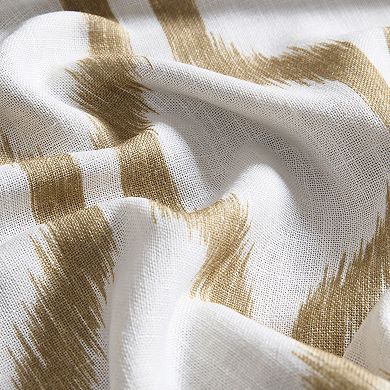 Elrene Home Fashions Renzo Ikat Geometric Linen Room Darkening Window Curtain