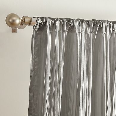 Elrene Home Fashions Athena Faux Silk Window Curtain and Scarf 3-Piece Set