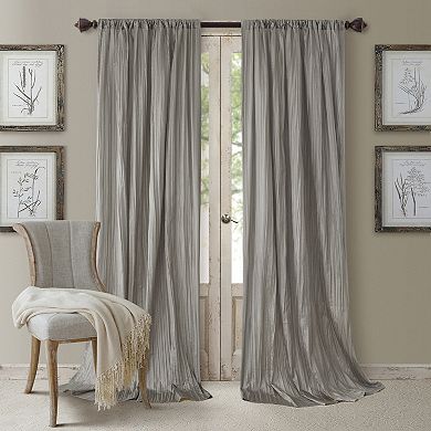 Elrene Home Fashions Athena Faux Silk Window Curtain and Scarf 3-Piece Set