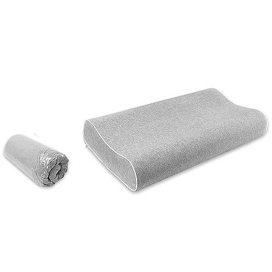 Mugetu Gel Filled Memory Foam Pillow, Height Adjustable Cervical Pillow, Bed Contour Support, Neck Support for Back and Side Sleepers