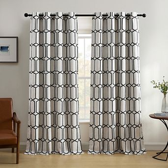 Elrene Home Fashions Kaiden Geometric Room Darkening Window Curtain
