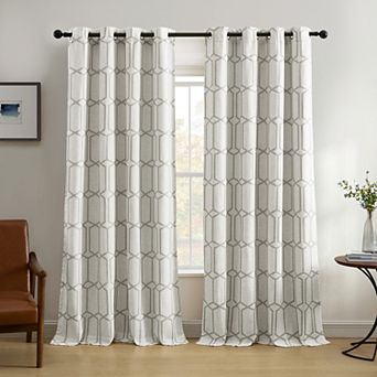 Elrene Home Fashions Kaiden Geometric Room Darkening Window Curtain