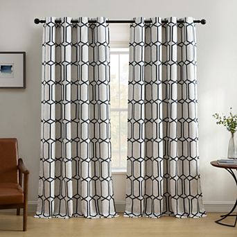 Elrene Home Fashions Kaiden Geometric Room Darkening Window Curtain