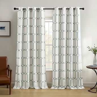 Elrene Home Fashions Kaiden Geometric Room Darkening Window Curtain