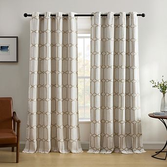 Elrene Home Fashions Kaiden Geometric Room Darkening Window Curtain