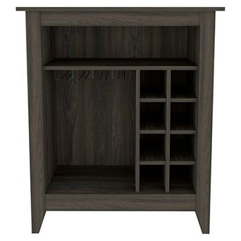 Future Bar Cabinet, Six Built-in Wine Rack, One Open Drawer, One Open Shelf