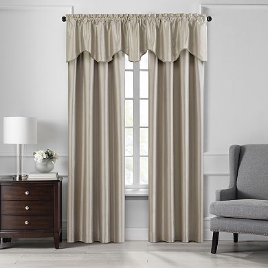 Elrene Home Fashions Colette Faux Silk Blackout Window Curtain