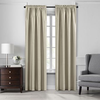 Elrene Home Fashions Colette Faux Silk Blackout Window Curtain