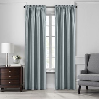 Elrene Home Fashions Colette Faux Silk Blackout Window Curtain