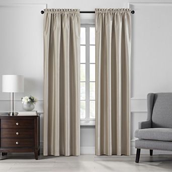 Elrene Home Fashions Colette Faux Silk Blackout Window Curtain