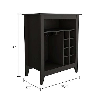Future Bar Cabinet, Six Built-in Wine Rack, One Open Drawer, One Open Shelf